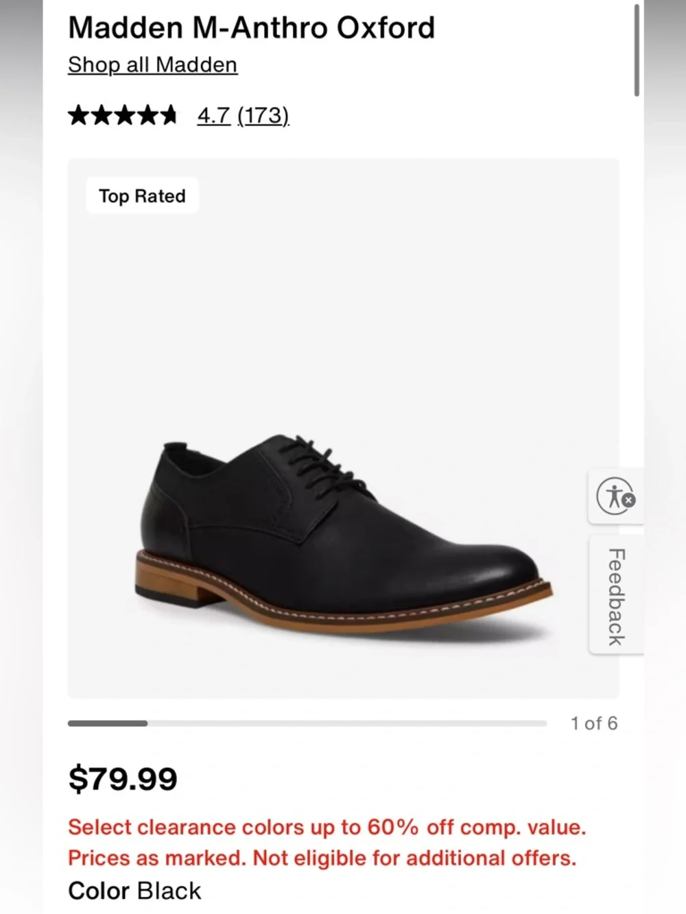 Classic Black Men's Leather Derby Shoes